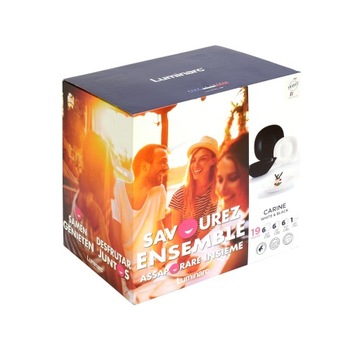 10023 LUMINARC CARINE KOMPLET OBIADOWY 19EL SERWIS