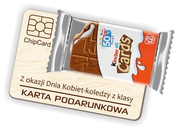 Karta Podarunkowa prezent DZIEŃ KOBIET upominek Kinder Cards