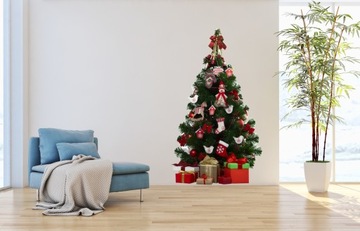 Наклейка Елочные наклейки на стену, стекло, 100 см