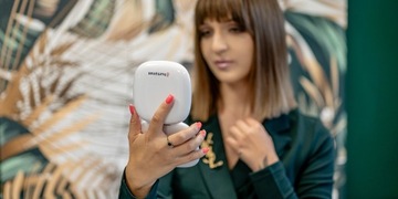 Зеркало косметическое Humanas HS-PM01 со светодиодной подсветкой - белое