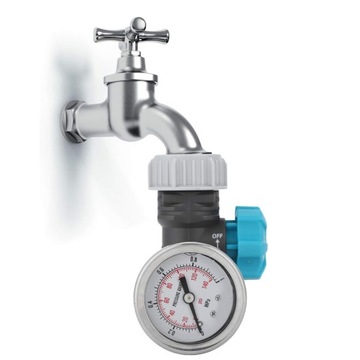 ZAWÓR CIŚNIENIA WODY G3/4 Z MANOMETREM REGULATOR