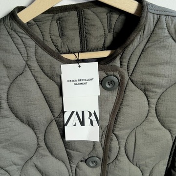 ZARA Pikowana Kurtka WATER REPELLENT Bomberka M