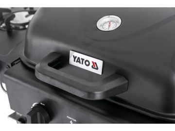 САДОВЫЙ ГАЗОВЫЙ ГРИЛЬ YATO 4 ГОРЕЛКИ 11 КВТ 3 В 1 ЧЕРНЫЙ БОЛЬШОЙ ГРИЛЬ 48x37см