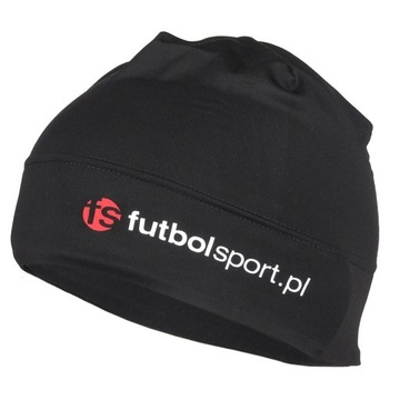 Czapka treningowa futbolsport czarna - CZARNY, ONE SIZE