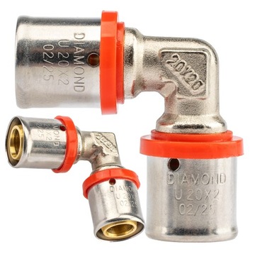 KOLANO KOLANKO RÓWNOPRZELOTOWE ZAPRAS PEX ALUPEX 20 x 20 mm TYP SZCZĘK 