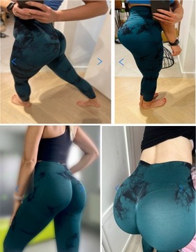 ЛЕГИНГИ СПОРТИВНЫЕ ЖЕНСКИЕ, БИРЮЗОВЫЕ PUSH UP GYM M