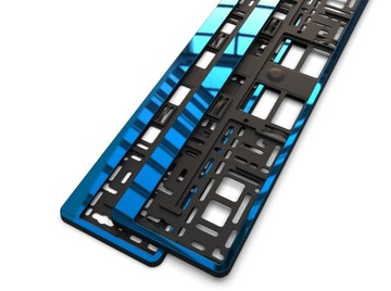 2 X RAMKA POD TABLICE REJESTRACYJNE NIEBIESKA + 2 kpl. wkrętów GRATIS!!!