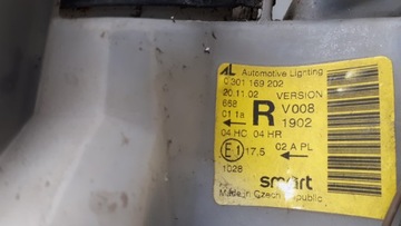 0301169202 SVĚTLOMET PRAVÝ SMART FOURTWO I FACELIFT