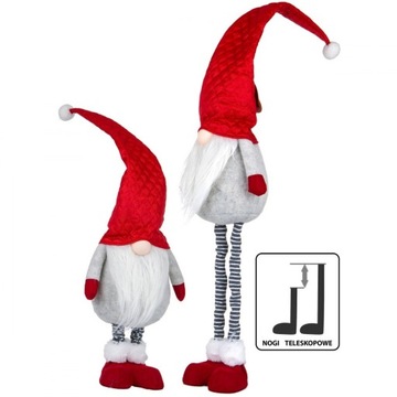БОЛЬШОЙ Гном НА ТЕЛЕСКОПИЧЕСКИХ НОЖКАХ, СТОЯЩИЙ РОЖДЕСТВЕНСКИЙ ГНОМ, УКРАШЕНИЕ САНТА ГНОКА