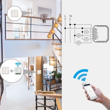 Модуль диммера света RTX, 2 цепи, внутренний Wi-Fi TUYA