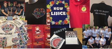 Белая скатерть с логотипом KGW Rural Women's Circle, различных рисунков и размеров.
