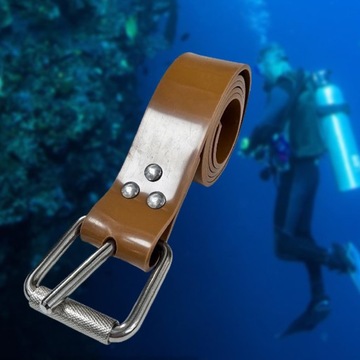 Грузовой пояс для дайвинга с пряжкой, длина 140 см, регулируемый, коричневый для дайвинга.