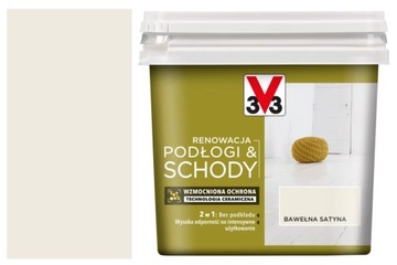 V33 Farba akrylowa do drewna, do mebli, do płytek 0,75 l bawełna satyna