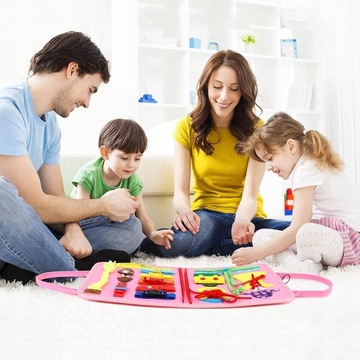 КНИГА СЕНСОРНАЯ МАНИПУЛЯЦИОННАЯ ДОСКА МОНТЕССОРИ