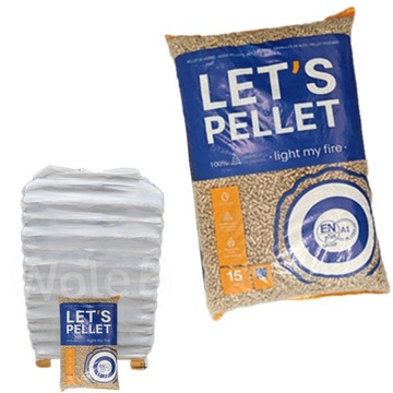 Pellet LETS PELLET Pelet drzewny 6mm 65 x 15kg ENplus A1 FSC 975kg