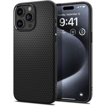 ETUI DO IPHONE 15 PRO SPIGEN LIQUID AIR CZARNY MATOWY