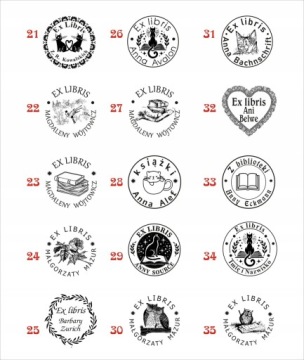 EX LIBRIS LOGO деревянный книжный штамп FI 40 мм подарок