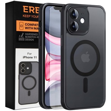Etui do iPhone 11 do MagSafe WZMACNIANE 360° MATT CASE Szkło na ekran