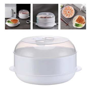 Kuchenka mikrofalowa do gotowania na parze Ogrzewanie do gotowania na parze Kuchnia Ogrzewanie do gotowania na parze Jedzenie jednowarstwowe