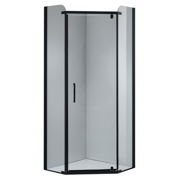 KABINA PRYSZNICOWA PIĘCIOKĄTNA KZ91B CZARNA 90x90 CM
