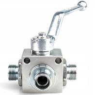 Zawór hydrauliczny kulowy trójdrożny M22 500BAR