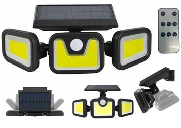 LAMPA Z PANELEM SOLARNYM ULICZNA HALOGEN LED