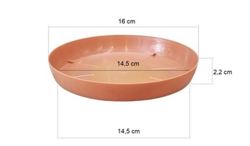 Podstawka pod doniczkę Terra BRĄZ TERAKOTA 16cm