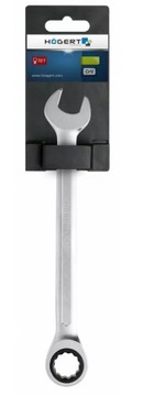 Klucz płasko oczkowy z grzechotką, ze stali CrV, 13 mm, 72T HT1R013