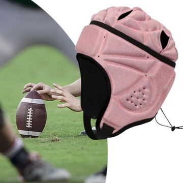 Регбийный шлем Soft Shell Защита головы Головной убор для регби Розовый