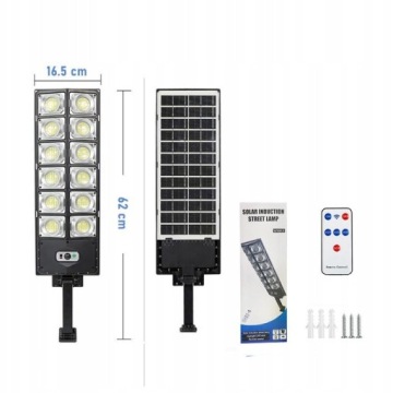 СОЛНЕЧНЫЙ СВЕТОДИОДНЫЙ УЛИЧНЫЙ ФОНАРЬ 1200W ДАТЧИК ДВИЖЕНИЯ СУМЕРКИ СОЛНЕЧНАЯ ЭНЕРГИЯ