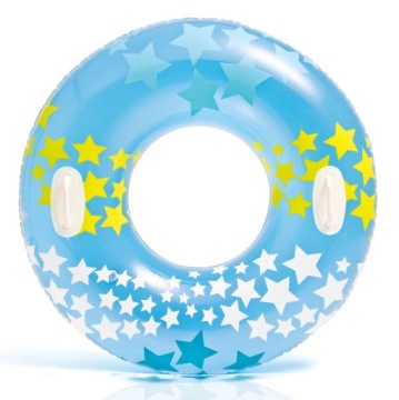 Надувное кольцо Intex с ручками для плавания 91см