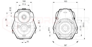 РЕДУКТОР BMR GR2 10кВт 95001 Н.1/Н.2: 3,5 ОБ.