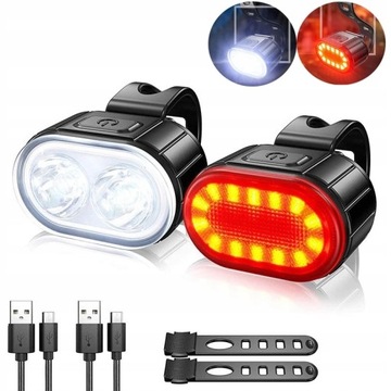 2x lampka rowerowa SPECTER DUO 300lm przód tył