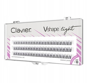 Clavier Kępki Rzęs Vshape Light – 10mm