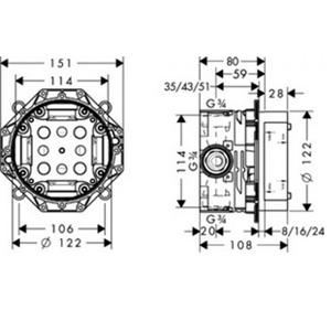 Hansgrohe iBox Universal скрытый элемент