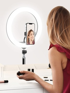 НАБОР КОЛЬЦЕВОЙ ЛАМПА RING RGB СО ШТАТИВОМ ДЛЯ СЕЛФИ-ВИДЕОФОТО MJ26