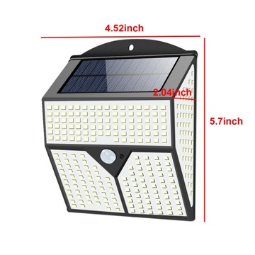 Настенный светильник на солнечной батарее для сада 436 LED