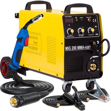 SPAWARKA INWERTEROWA MAGNUM MIG/MAG 200 MMA IGBT 200A 230V ALUMINIUM FLUX