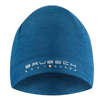 Czapka BRUBECK wełniana MERINO WOOL niebieska L/XL