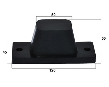 Бампер резиновый RYDWAN трапециевидная рессора прицепа