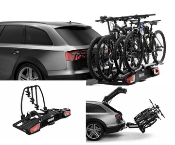 Black Thule VeloSpace na 4 rowery Thule 939B+9381