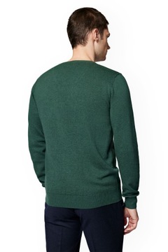 Sweter Męski Zielony Bawełniany V-neck Anthony Lancerto M
