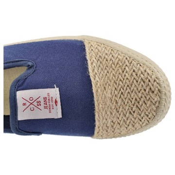 Granatowe Espadryle Cross Jeans Damskie Modne Buty