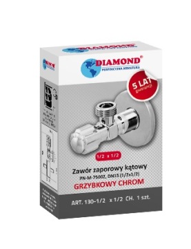 1/2x3/8 УГОЛЬНЫЙ ПАТРУЛЬ И БАТТЕРЕЙНЫЙ КЛАПАН ХРОМ С РЕШЕТКОЙ