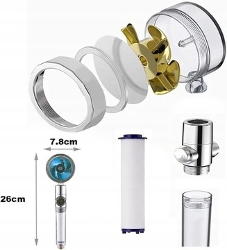 ТУРБО-ВЕНТИЛЯТОР ДУШ РУЧНОЙ ФИЛЬТР 6X