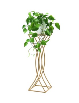 Kwietnik Metalowy Stojak na kwiaty 70cm złoty LOFT