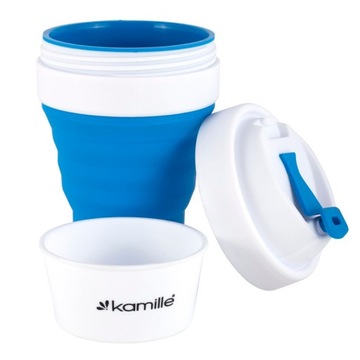 СКЛАДНАЯ СИЛИКОНОВАЯ ТУРИСТИЧЕСКАЯ КРУЖКА KAMILLE