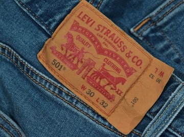 LEVIS 501 Męskie Spodnie Jeansowe Jeansy W30 L32