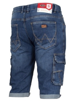 Krótkie spodnie męskie jeans bojówki W:39 104 CM spodenki