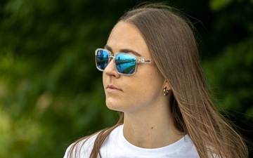 Wiley X Alfa Captivate Поляризованные синие зеркально-серые глянцевые прозрачные очки
